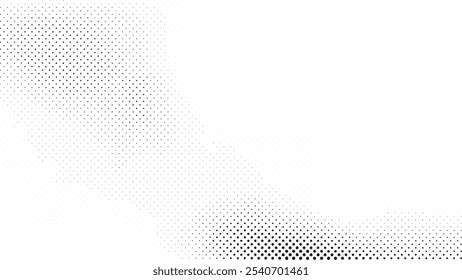 Abstract white and black color background with halftone effect, dot pattern. Vector illustration.