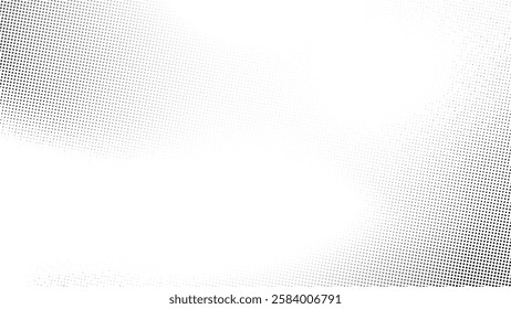 Abstract white and black color background with halftone effect, dot pattern. Vector illustration.