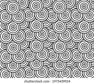 Abstract white and black geometric shape background, Rounded circle background
