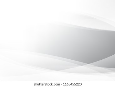 Abstract white black gray color curved lines background. corporate technology modern design. pattern geometric style. vector Illustration.