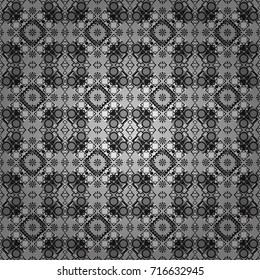 Abstract white, black and gray image with a squares. Vector illustration. Digital art abstract seamless pattern.