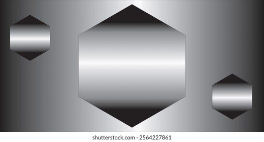abstract white black realistic background with hexagon object