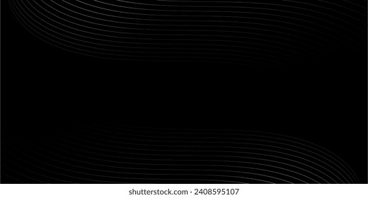 Abstract white and black smooth wave on a white background. Dynamic sound wave. Design element. Vector illustration.modern