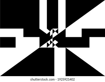 Abstract White Black Triangle Ractangle Pattern Stock Vector (Royalty ...