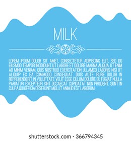 Abstract white blue background. Milk splash wave for advertising and presentation. Vector illustration