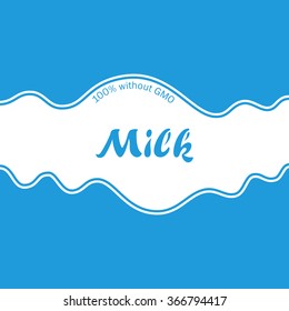 Abstract white blue background. Milk splash wave for advertising and presentation. Vector illustration