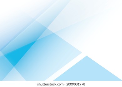 Abstract white and blue color background, modern design with geometric shape. Vector illustration.