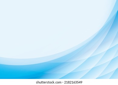 Abstract white and blue color background with geometric round shape. Vector illustration.