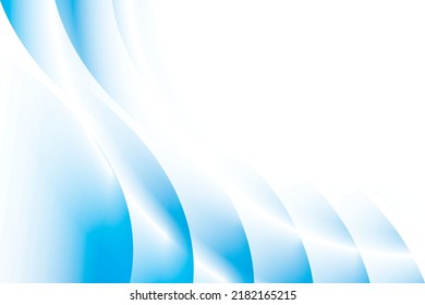 Abstract white and blue color background with geometric round shape. Vector illustration.