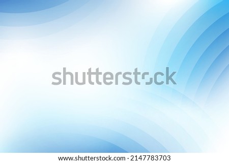 Abstract white and blue color background with geometric round shape. Vector illustration.