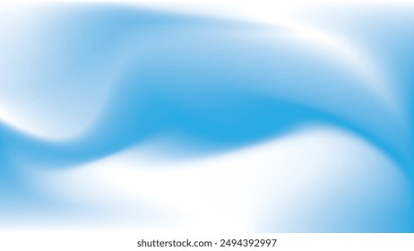 Abstrakter weißer und blauer Farbverlaufshintergrund, Wolkenmuster. Vektorillustration.