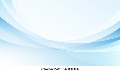 Abstract white and blue curve shapes background. Smooth and clean subtle texture creative design. Modern bright color graphic element. Suit for poster, brochure, presentation, website, flyer