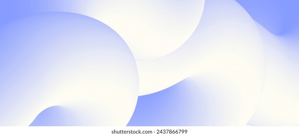 Abstract white blue fluid gradient background. Wavy curved flow poster wallpaper. Soft liquid wave backdrop. Smooth color template for presentation, banner, flyer, booklet. Vector illustration. 