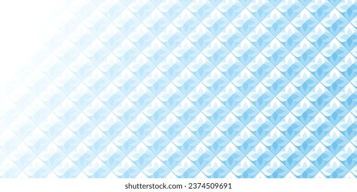 Abstrakte, weiße und blaue, geometrische Hintergrundstruktur für die Gestaltung von Broschürenflyer-Bannern