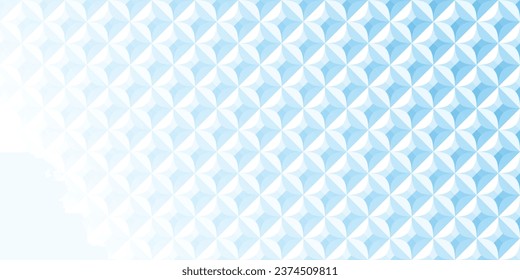 Abstrakte, weiße und blaue, geometrische Hintergrundstruktur für die Gestaltung von Broschürenflyer-Bannern