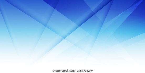 Abstract white and blue gradient triangles overlapping background. Modern Template. You can use for ad, poster, template, business presentation. Vector illustration  