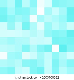 Abstrakter weißer und blauer Mosaikhintergrund. Vektorhintergrund. Weißes und blaues Mosaik. Pixel-Kunsthintergrund.