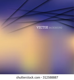 Abstract white and blue papercut lines background template