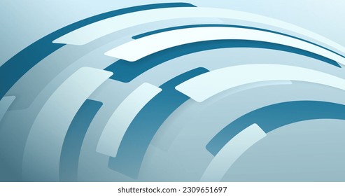 Abstrakte weiße und blaue Technologie umkreist Vektorhintergrund. Landing Page. Banner, Flyer und Präsentationen. Vektorgrafik
