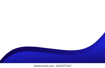 Abstrakter, weißer und blauer, wellenbreiter Hintergrund für Banner