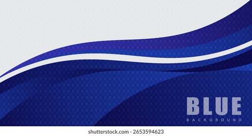 Abstractas Anuncio de fondo ancho de onda blanco y azul