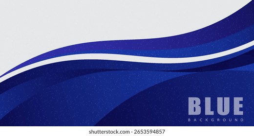 Abstractas Anuncio de fondo ancho de onda blanco y azul