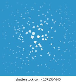 Abstract white bokeh with blue background. Vector design