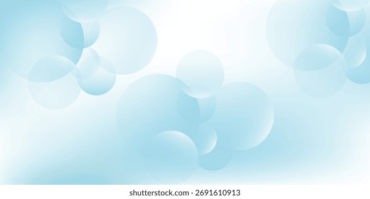 Abstract white bokeh blur background circle light on blue background abstract light background simple