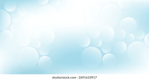Abstract white bokeh blur background circle light on blue background abstract light background simple modern