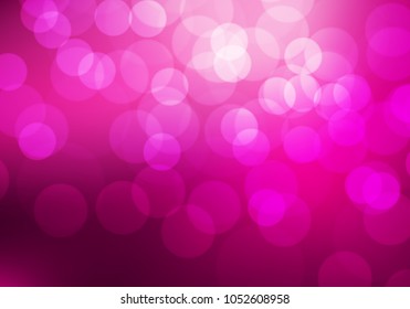 Abstract white bokeh blur on pink luxury background vector illustration.