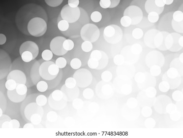Abstract white bokeh light on gray luxury background vector illustration.