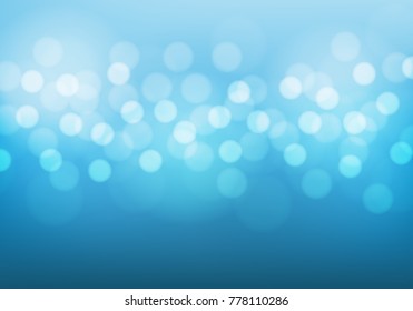 Abstract white bokeh light on blue luxury background vector illustration.