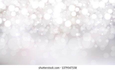 Abstract White Bokeh Lights Background Graphic