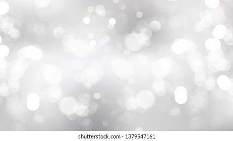 Abstract White Bokeh Lights Background