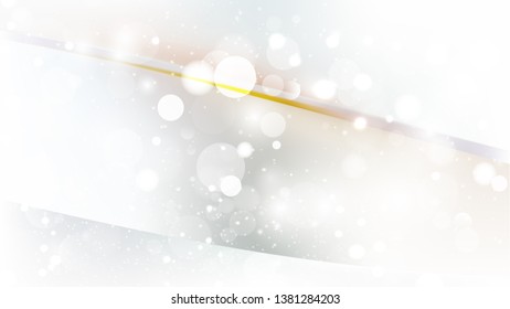 Abstract White Bokeh Lights Background Vector