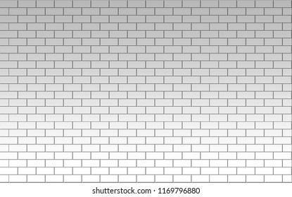 Abstract of white brick wall texture background, vector illustration