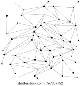 Abstract white bright technology vector background. Low poly, Molecule And Communication Background. Connection structure. Vector science background. Polygonal