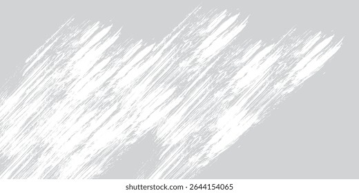 Abstract White Brush Strokes on a Light Grey Background Art Texture