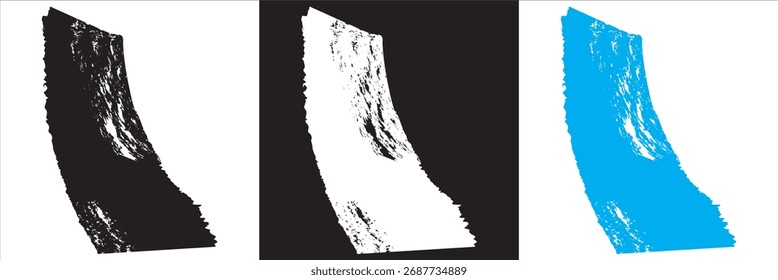 Abstrakte weiße Pinselstriche auf Schwarz .Sammlung von künstlerischen weißen Pinselstrichen auf dunkelschwarzem Hintergrund, perfekt für moderne Designtexturen, abstrakte Kunstprojekte und kreative Bearbeitung.EPS10 AI.