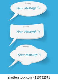 abstract white bubbles on blue background - vector illustration eps10