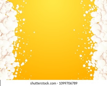 abstract white bubbles on yellow background