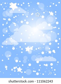 abstract white christmas snowing cloud vector background