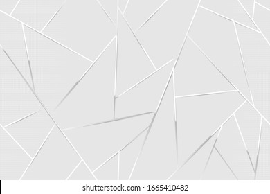 Abstract white chrome lines background