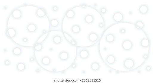 Abstract white circle background. Black and white circles background. Dynamic shapes composition. Minimal geometric background. 3d bubbles black circle shape. vector illustration