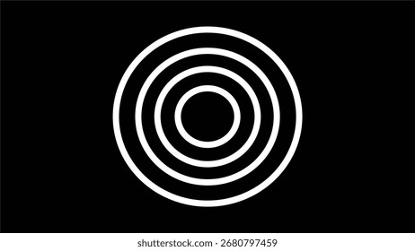 Abstract white circle black background