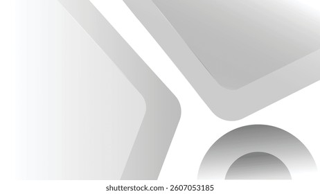 Abstract White Circle Layers Background. Line decorative layers abstract design vector. gray and white color technology concept background. abstract template design Pattern texture concept.