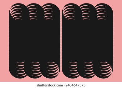 Abstract White Circle Layers black Background vector shapes round