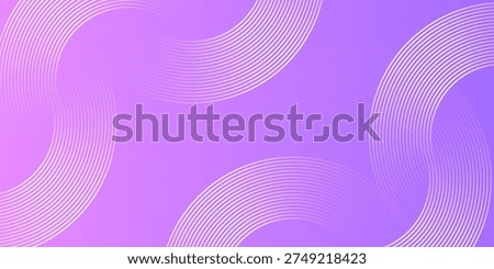 Abstract white circle lines on pink and purple background