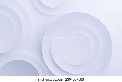 Abstract white circle shape light and shadow background