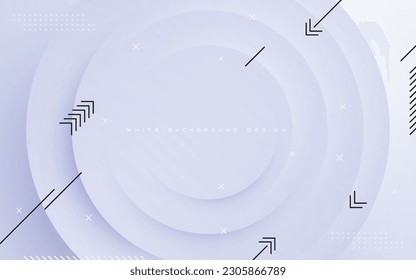 Abstract white circle shape light and shadow background